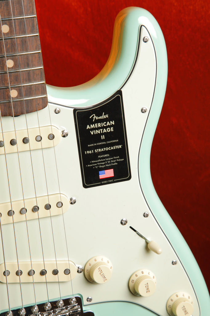 Fender American Vintage II 1961 Stratocaster Surf Green Electric Guitar