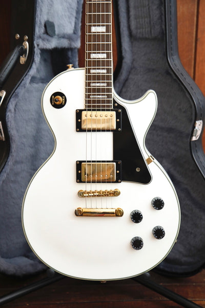 Epiphone Les Paul Custom Alpine White Electric Guitar 2005 Made In Korea Pre-Owned