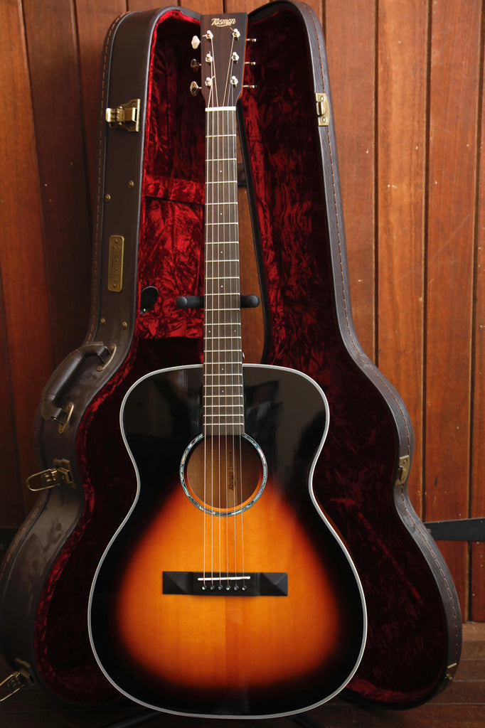 Tasman TA3000-E OM Sunburst Acoustic-Electric Guitar w/Case Pre-Owned