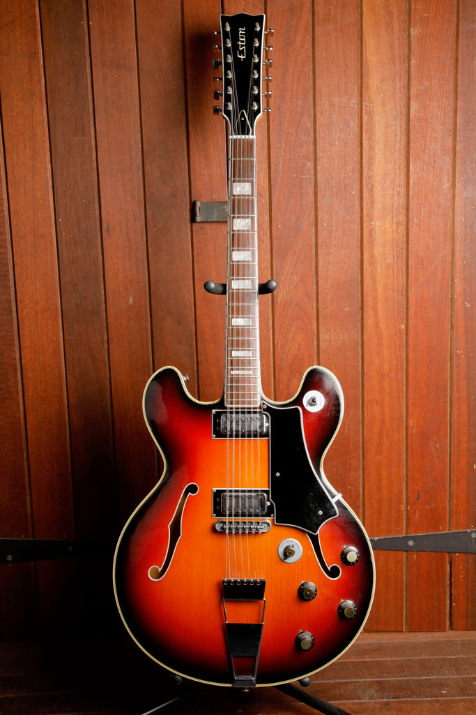Eston 12-String Semi-Hollow Electric Guitar Vintage Made In Italy Pre-Owned