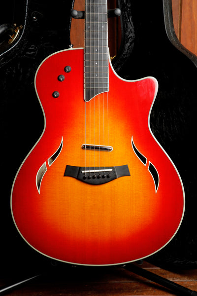 Taylor T5-S Thinline Acoustic-Electric Guitar Red Edgeburst 2005 Pre-Owned