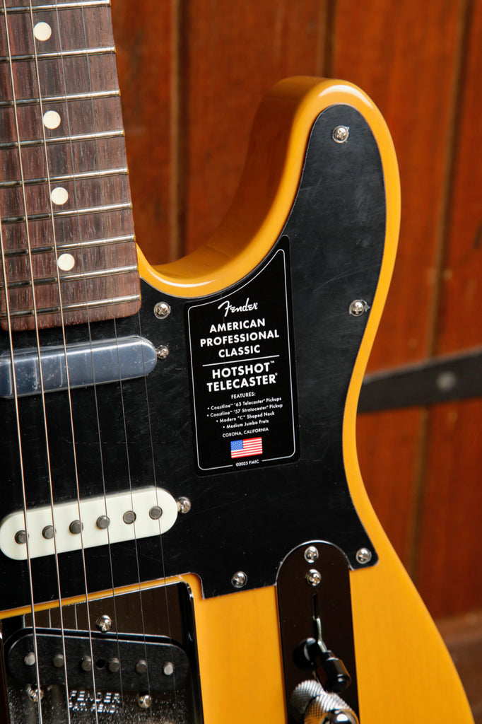 Fender American Professional Classic Hotshot Telecaster Butterscotch Blonde Electric Guitar