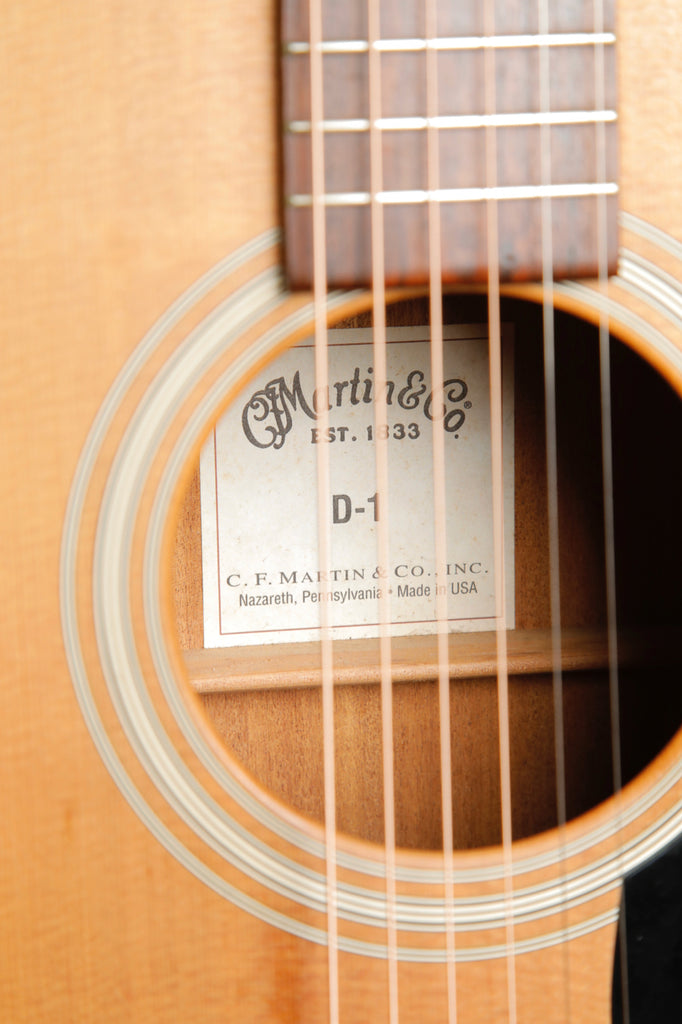 Martin D-1 Acoustic Guitar Made In USA 2009 Pre-Owned