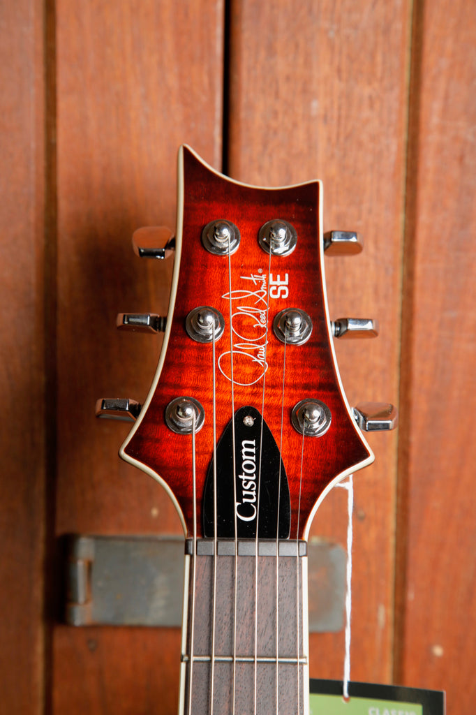 PRS Paul Reed Smith SE Custom 24 Semi-Hollow Piezo Orange Tiger Smokeburst