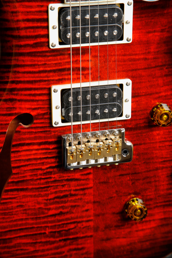 PRS Paul Reed Smith SE Custom 24 Semi-Hollow Piezo Orange Tiger Smokeburst