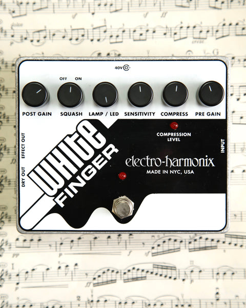 Electro-Harmonix White Finger Analog Optical Compressor Pedal Pre-Owned