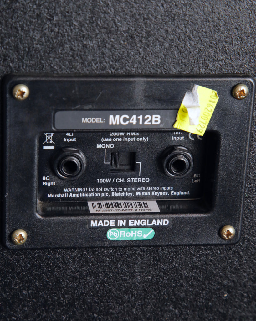 Marshall MC412B 200-Watt 4x12" Straight Guitar Speaker Cabinet Pre-Owned