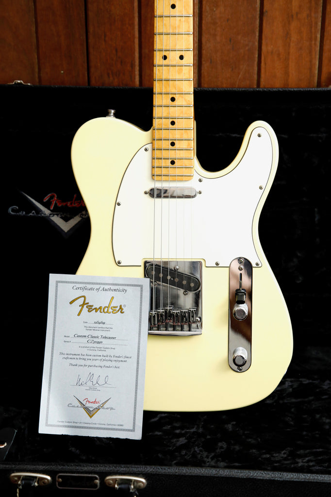 Fender Custom Shop Custom Classic Telecaster Vintage White Electric Guitar 2009