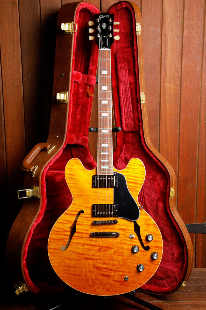 Gibson ES-335 Figured Honey Amber Semi-Hollow Electric Guitar