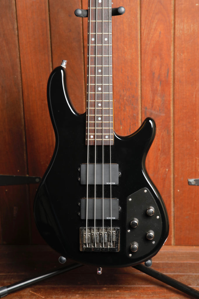 Schecter Raiden Custom-4 Black Bass Guitar Pre-Owned