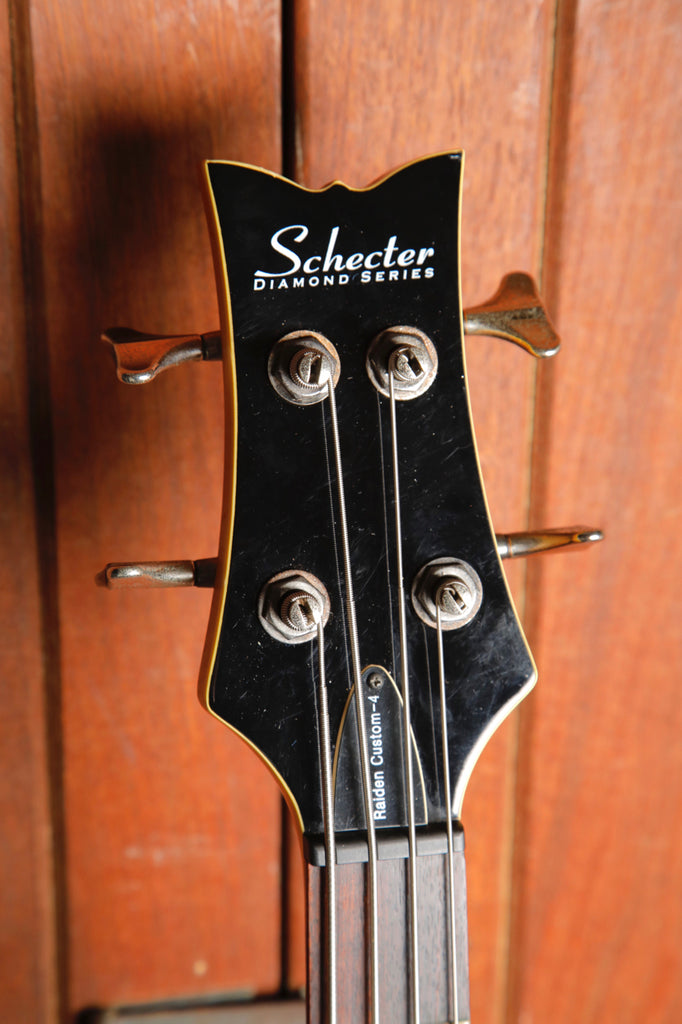 Schecter Raiden Custom-4 Black Bass Guitar Pre-Owned