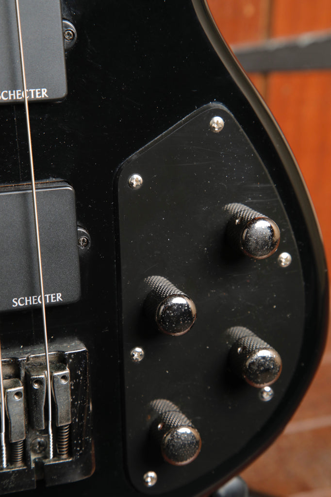 Schecter Raiden Custom-4 Black Bass Guitar Pre-Owned