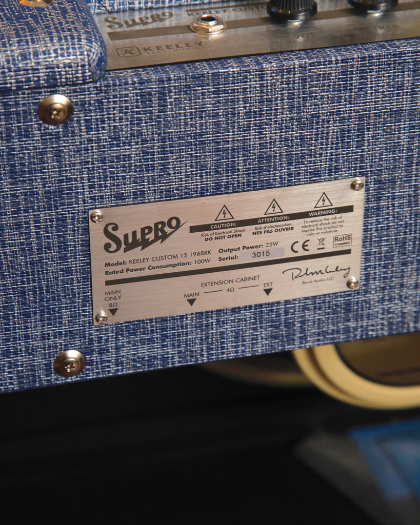 Supro Keeley Custom 12 25-Watt Valve Guitar Amplifier Blue Rhino Pre-Owned