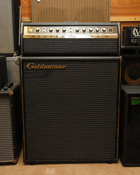 Goldentone Reverbmaster 60 Valve Guitar Amplifier Head & 4x12" Speaker Cabinet 1967 Pre-Owned