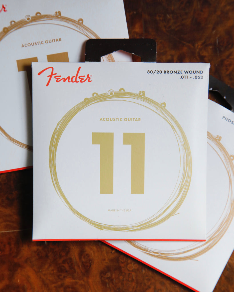 Fender 11-52 Custom Light 80/20 Bronze Acoustic Guitar Strings