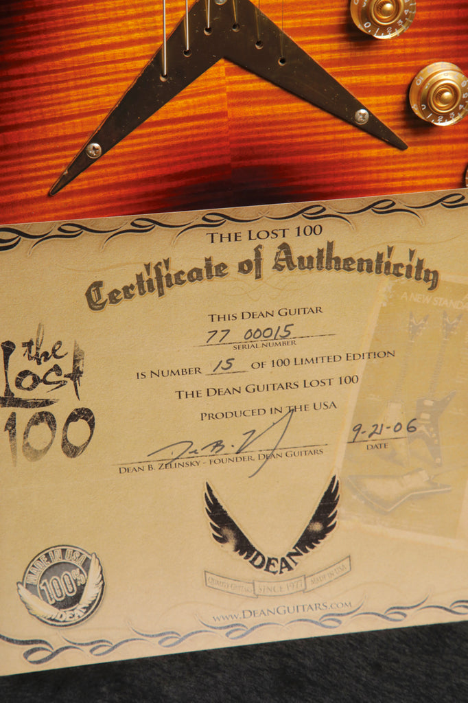 Dean ML The Lost 100 Brazilian Burst Electric Guitar #77 Made in USA 2006 Pre-Owned