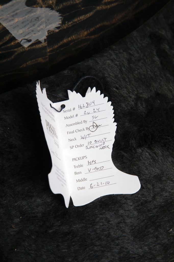 PRS Custom 24 10-Top Wood Library Rosewood Neck Charcoal Burst 2010 Pre-Owned