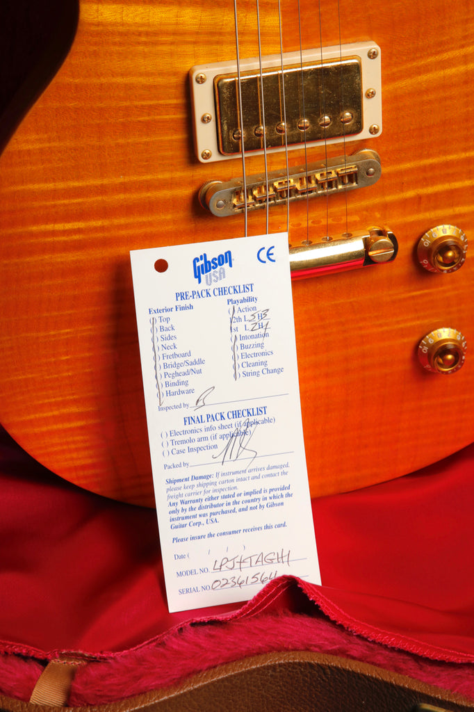 Gibson Les Paul Junior Special Plus Trans Amber Electric Guitar 2001 Pre-Owned