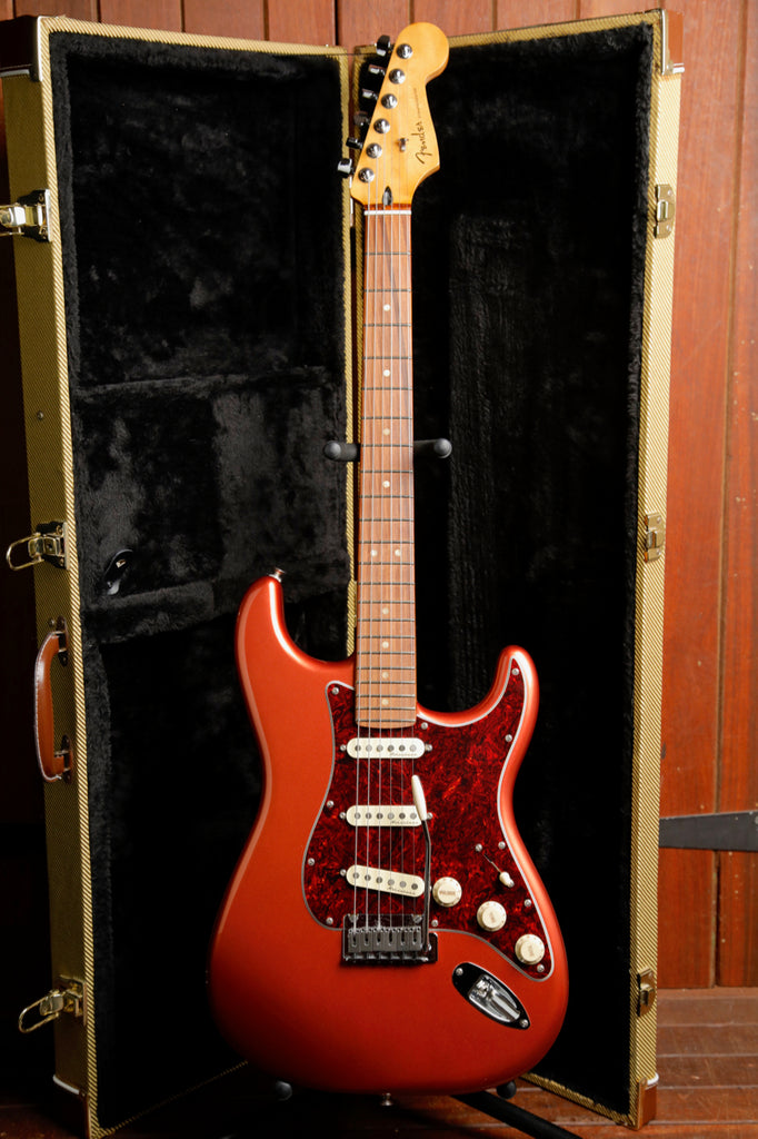 Fender Player Plus Stratocaster Aged Candy Apple Red Electric Guitar w/Case Pre-Owned