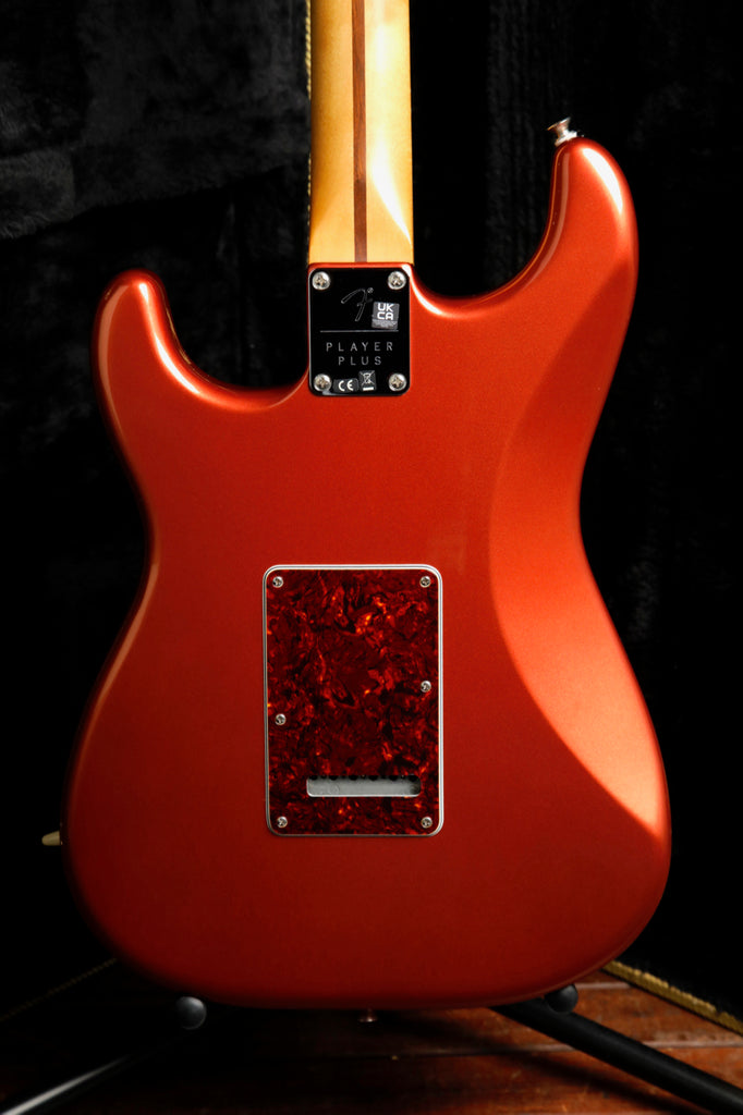 Fender Player Plus Stratocaster Aged Candy Apple Red Electric Guitar w/Case Pre-Owned
