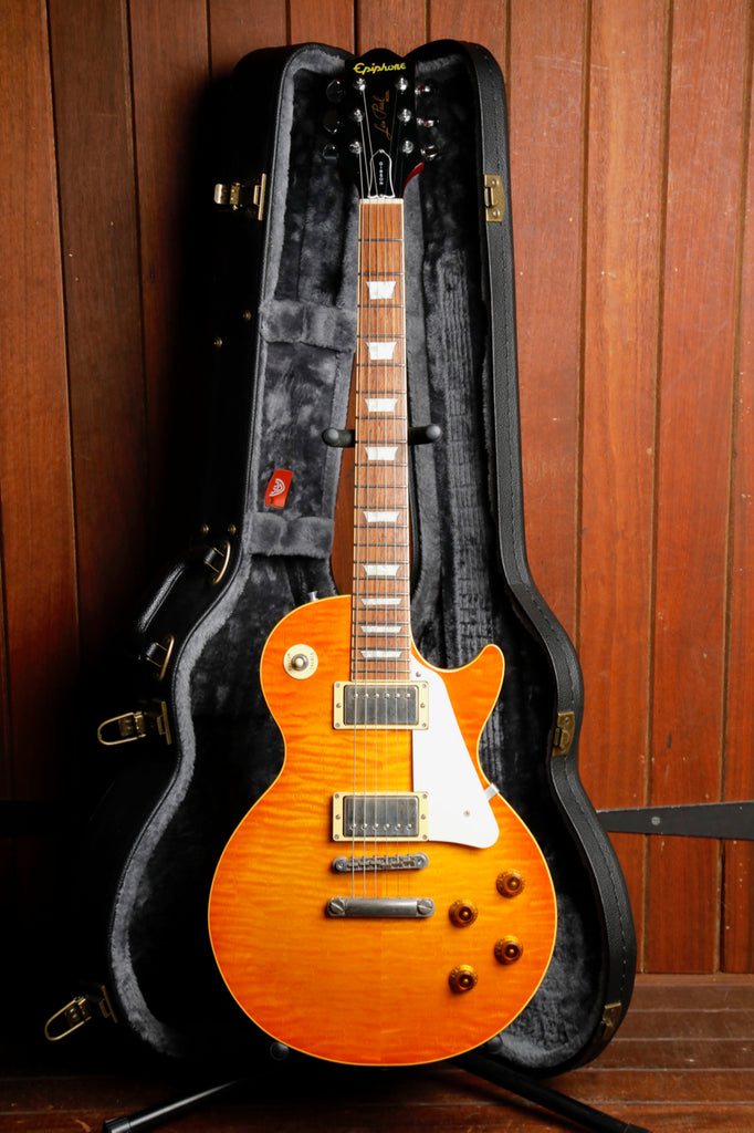 Epiphone Elite '50s Les Paul Standard Flametop Faded Cherry Sunburst 2003 Made in Japan Pre-Owned