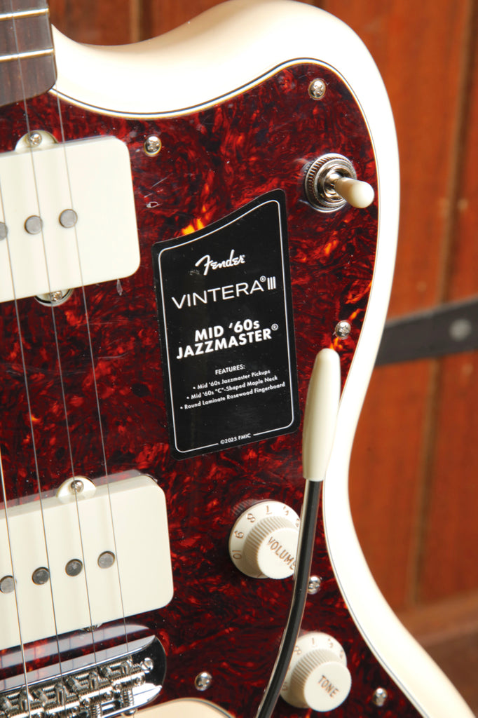 Fender Vintera III Mid '60s Jazzmaster Olympic White Electric Guitar