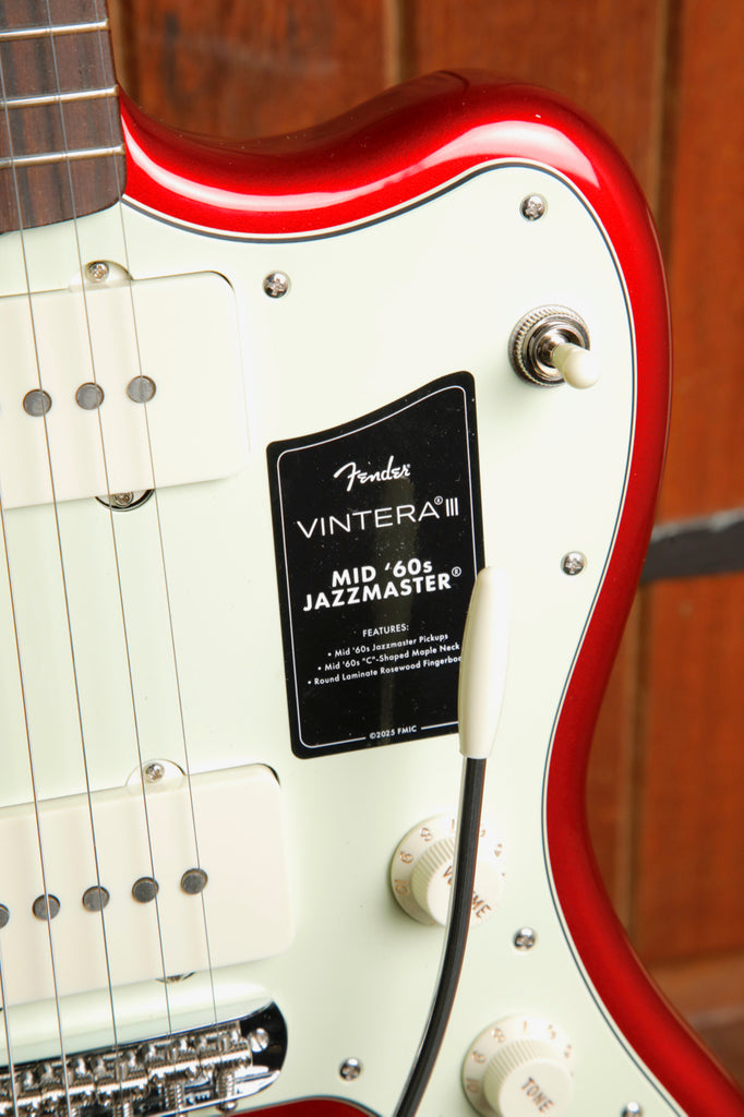 Fender Vintera III Mid '60s Jazzmaster Candy Apple Red Electric Guitar