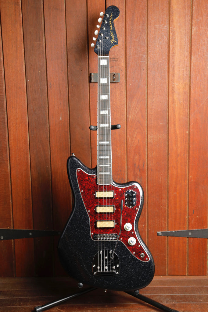 Fender Limited Edition Gold Foil Jazzmaster Black Sparkle Electric Guitar