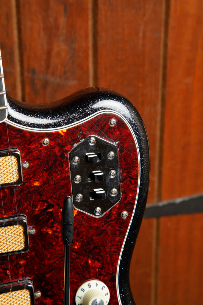 Fender Limited Edition Gold Foil Jazzmaster Black Sparkle Electric Guitar