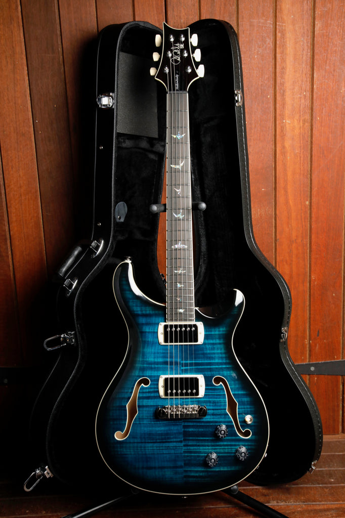 PRS Paul Reed Smith SE Hollowbody II Piezo Peacock Blue Electric Guitar Pre-Owned
