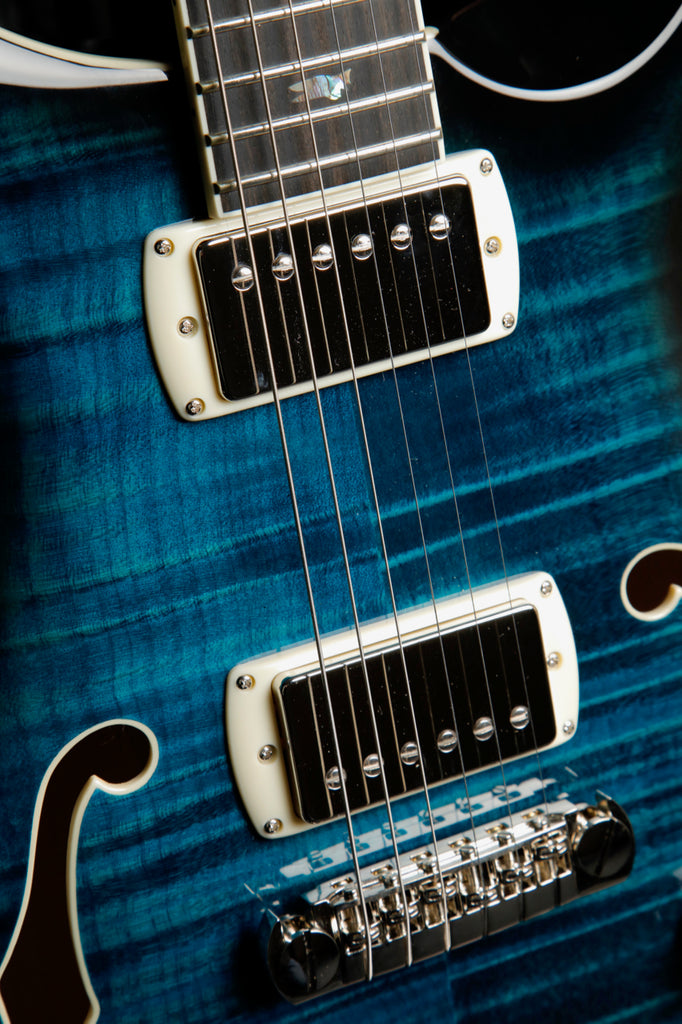 PRS Paul Reed Smith SE Hollowbody II Piezo Peacock Blue Electric Guitar Pre-Owned