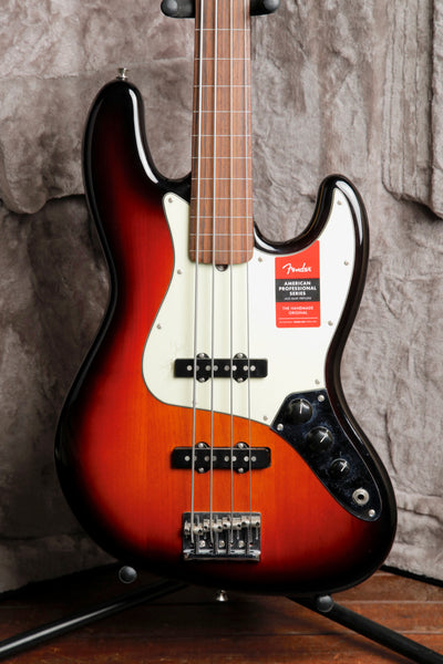 Fender American Professional Fretless Jazz Bass 3-Colour Sunburst Pre-Owned