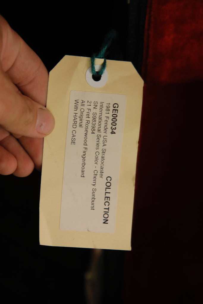 Fender International Series Stratocaster Cherry Burst 1981 Vintage Guitar Pre-Owned