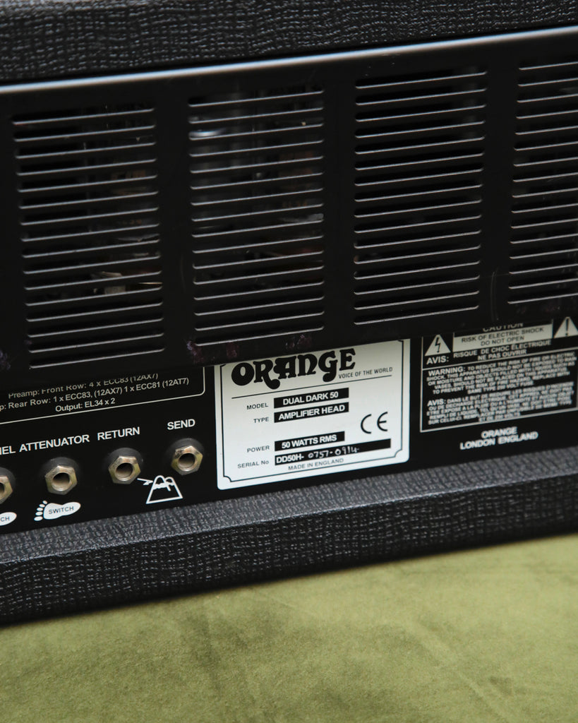 Orange Duak Dark 50 2-Channel Valve Amplifier Head Black Pre-Owned