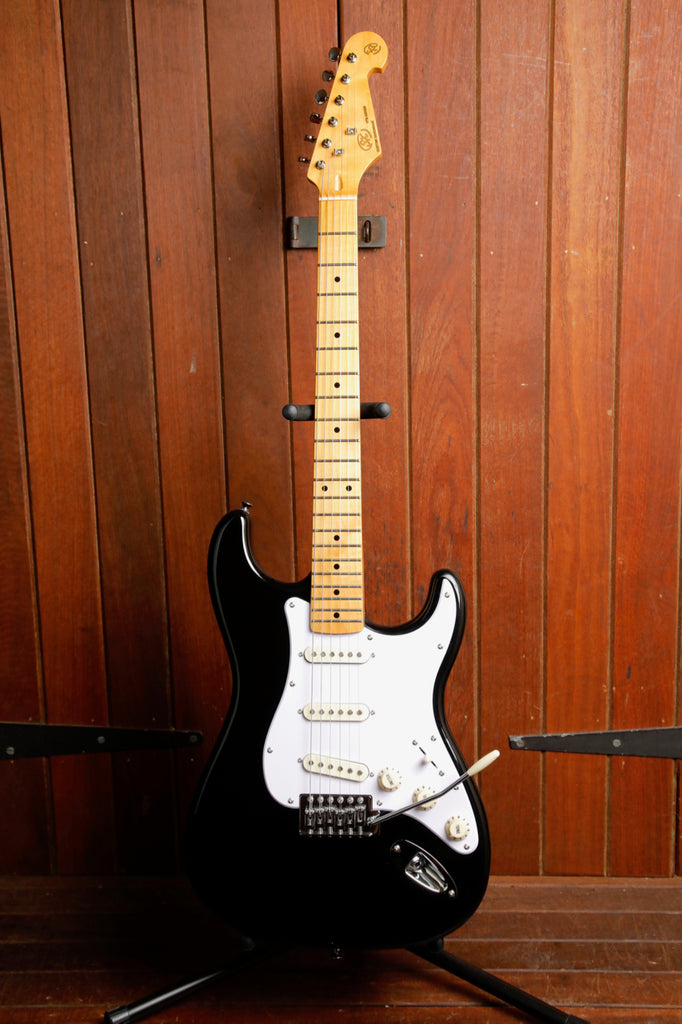 SX Vintage Style Electric Guitar Maple Black with Bag