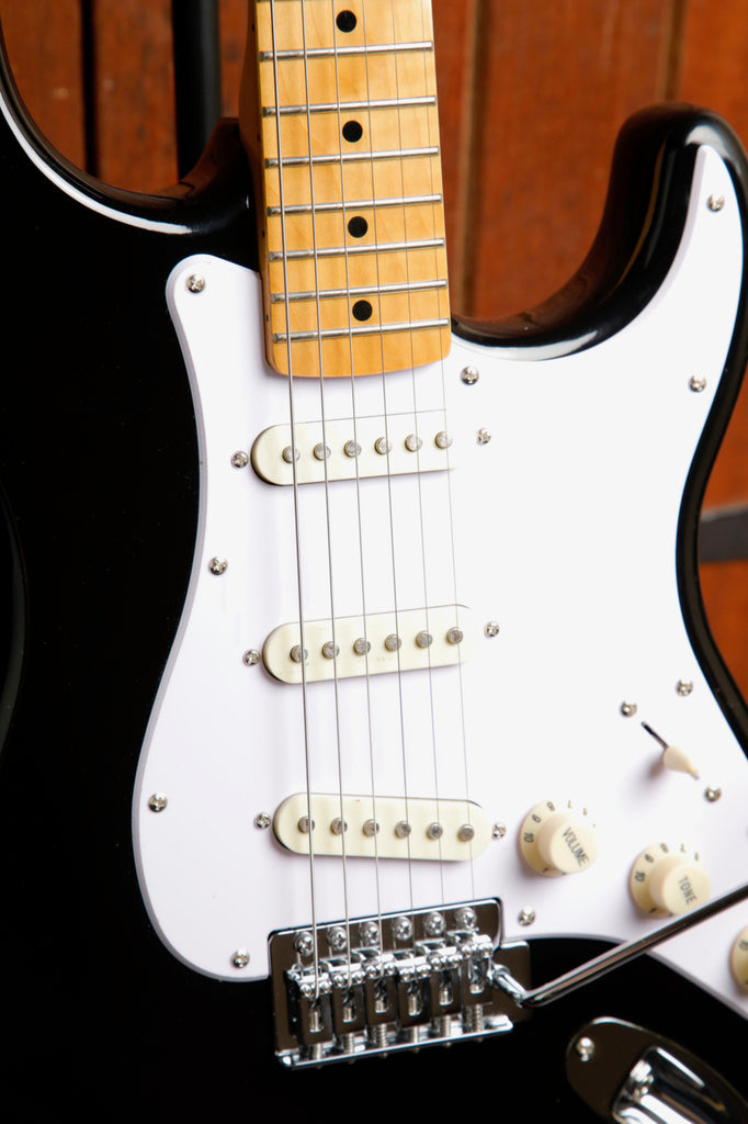 SX Vintage Style Electric Guitar Maple Black with Bag