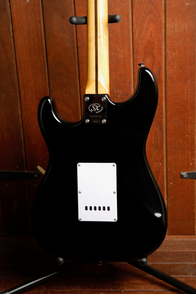 SX Vintage Style Electric Guitar Maple Black with Bag