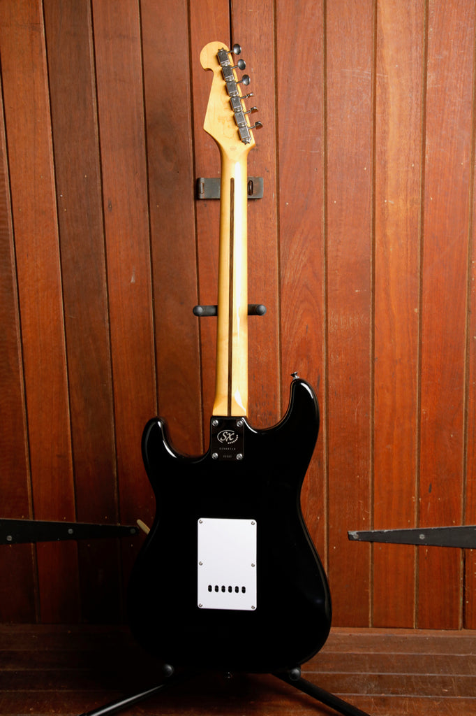 SX Vintage Style Electric Guitar Maple Black with Bag