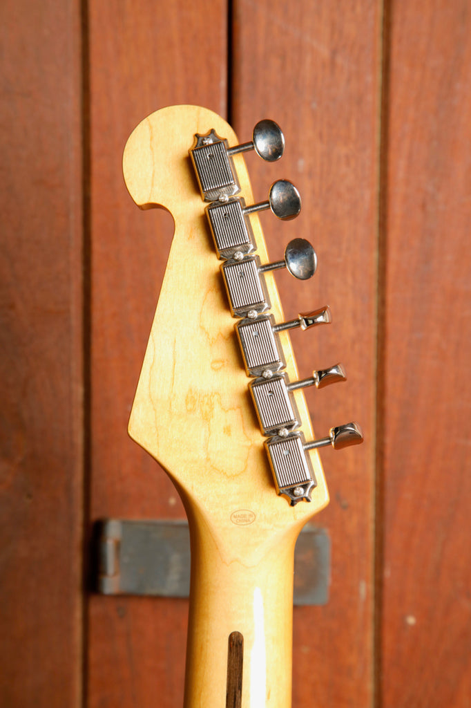 SX Vintage Style Electric Guitar Maple Black with Bag