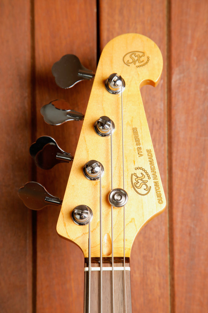 SX Vintage Style PB Bass Solidbody Electric Bass Guitar Black