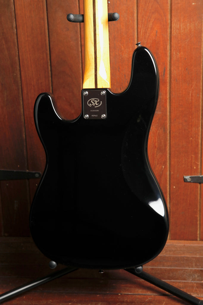 SX Vintage Style PB Bass Solidbody Electric Bass Guitar Black