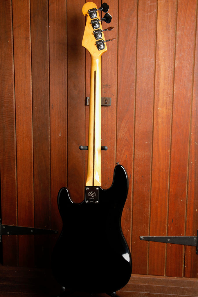 SX Vintage Style PB Bass Solidbody Electric Bass Guitar Black