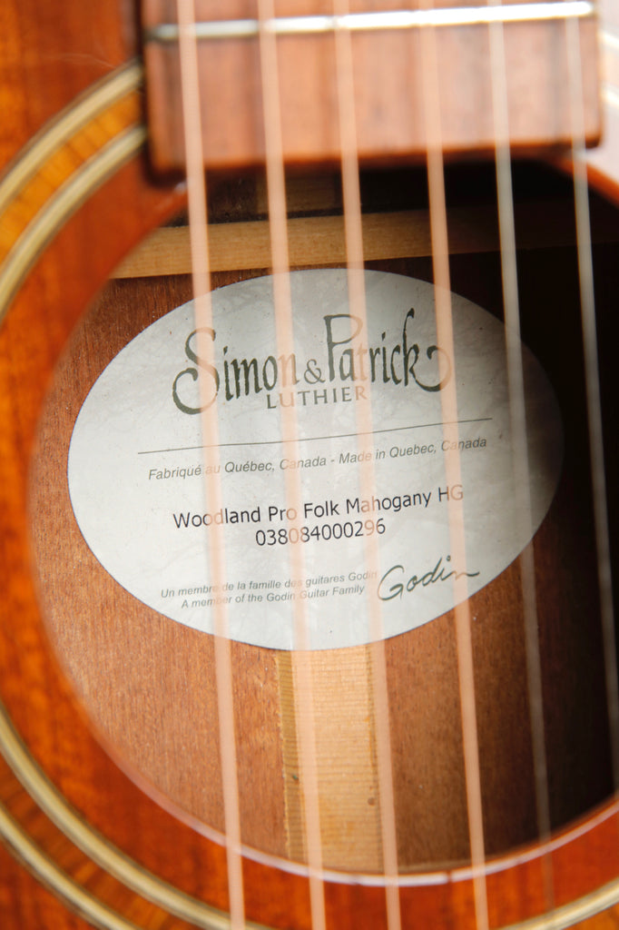Simon & Patrick Woodland Pro Folk Mahogany Parlour Acoustic Guitar Pre-Owned