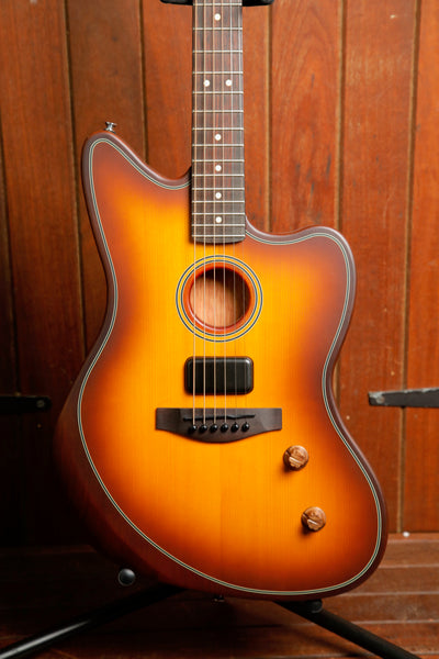 Fender Acoustasonic Standard Jazzmaster Honey Burst Acoustic Electric Guitar