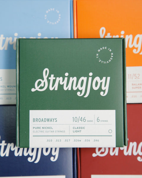 Stringjoy Broadways Classic Light (10-46) Pure Nickel Electric Guitar Strings