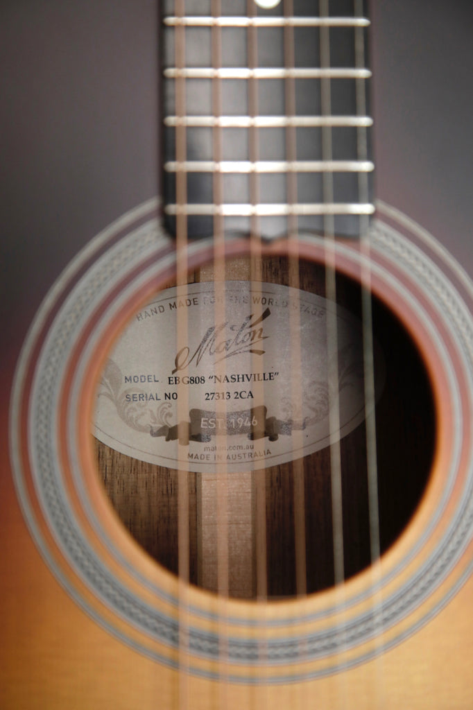 Maton EBG808 Nashville Acoustic-Electric Custom Sunburst Guitar