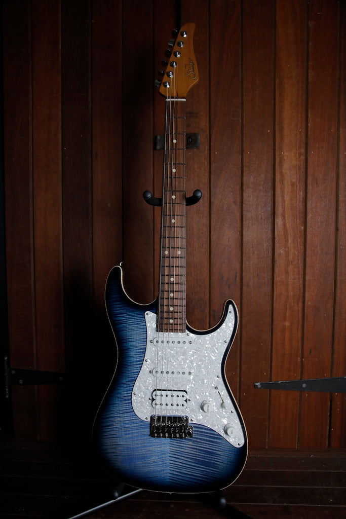 Suhr Standard Plus HSS Faded Whale Blue Burst Electric Guitar