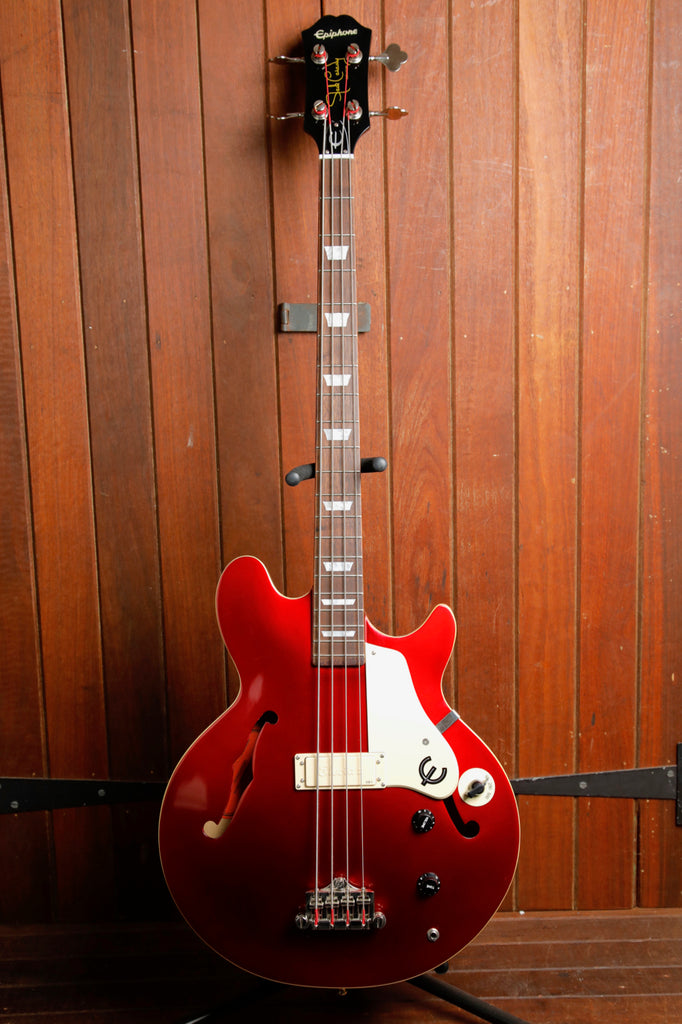 Epiphone Jack Casady Sparkling Burgundy Bass Guitar Pre-Owned