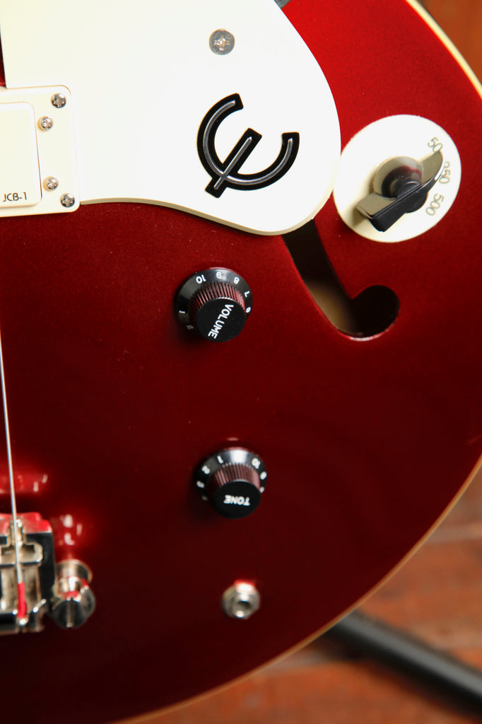 Epiphone Jack Casady Sparkling Burgundy Bass Guitar Pre-Owned