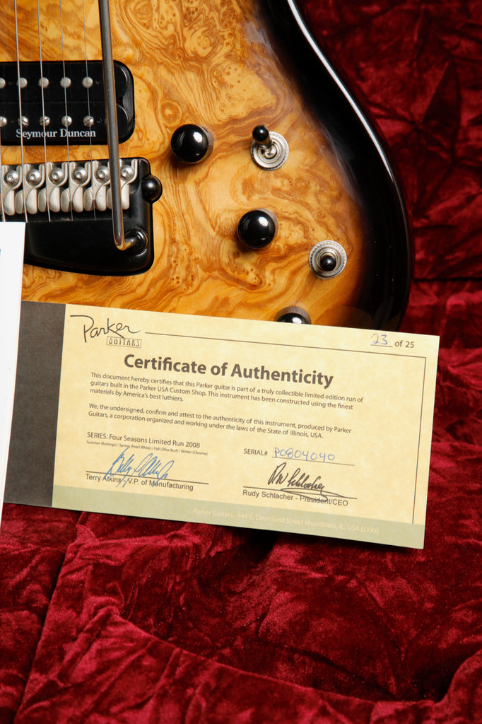 Parker Custom Shop Limited Edition 2008 Fly Mojo RFOTOAB 4 Seasons (Fall) #23 of 25 Electric Guitar Pre-Owned